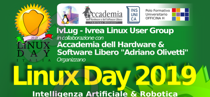 LINUX DAY 2019 – SABATO 26 OTTOBRE – IVREA